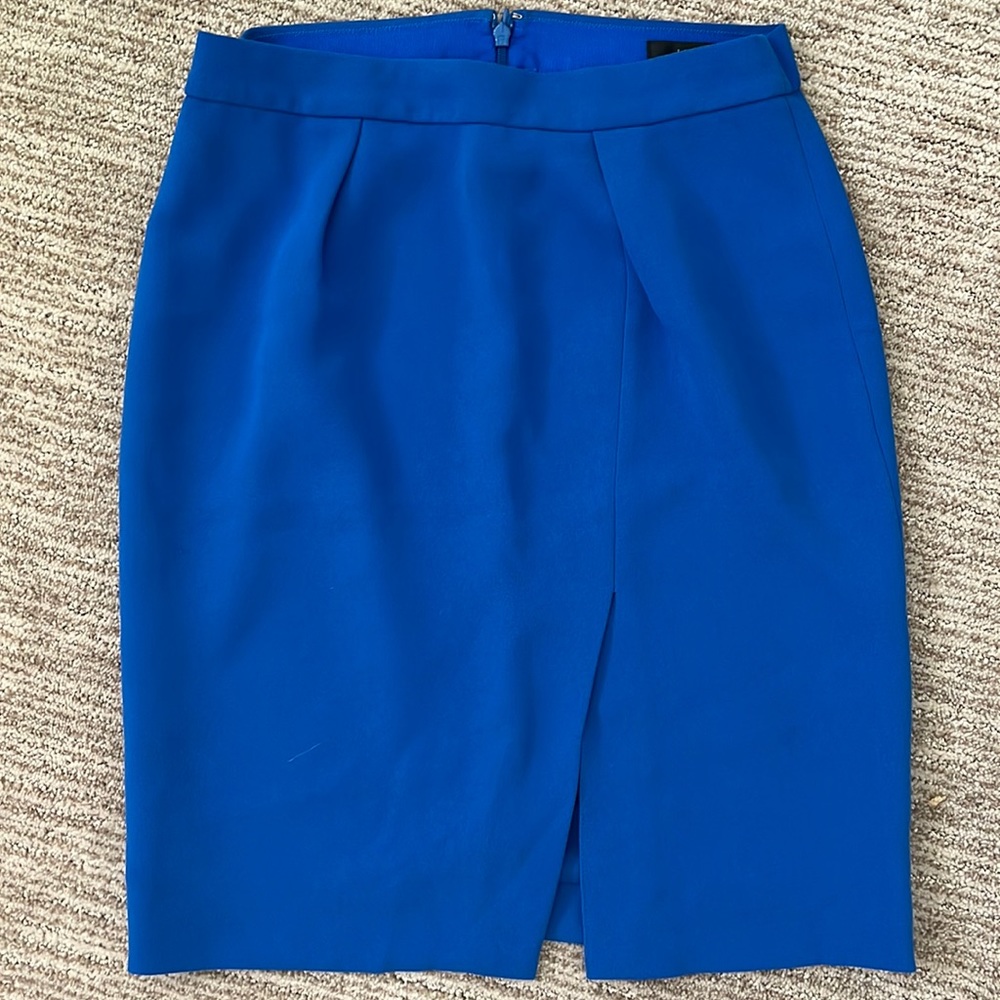 0p jcrew blue crepe skirt